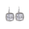 Cushion Cut Cubic Zirconium & Crystal Accented Earrings